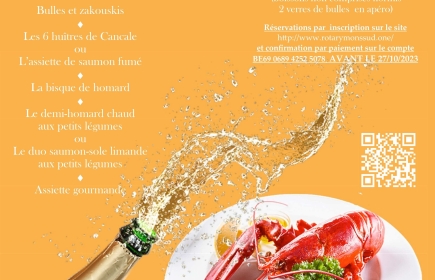 Venez déguster de délicieuses huîtres de Cancale, du homard et de l'excellent champagne de la maison Diebolt-Vallois!
